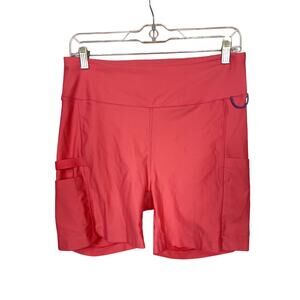 Outdoor voices bike yoga shorts coral, pink L